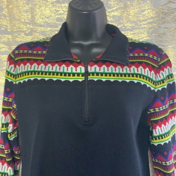 Lauren Ralph Lauren Exclusive Native Aztec American Design Collar Sweater Size L - Picture 3 of 11